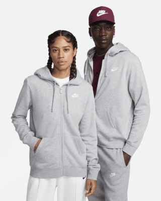 Gray nike zip up jacket hotsell